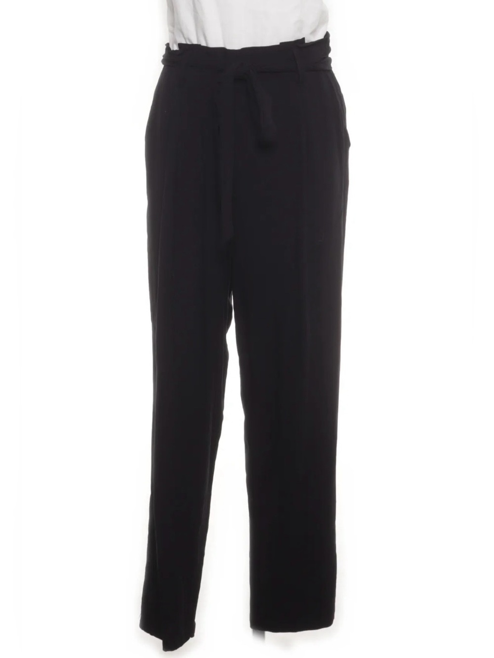 Streetwear Society XS Black High-Waist Tie Belt Pants Work Wear Used Like New